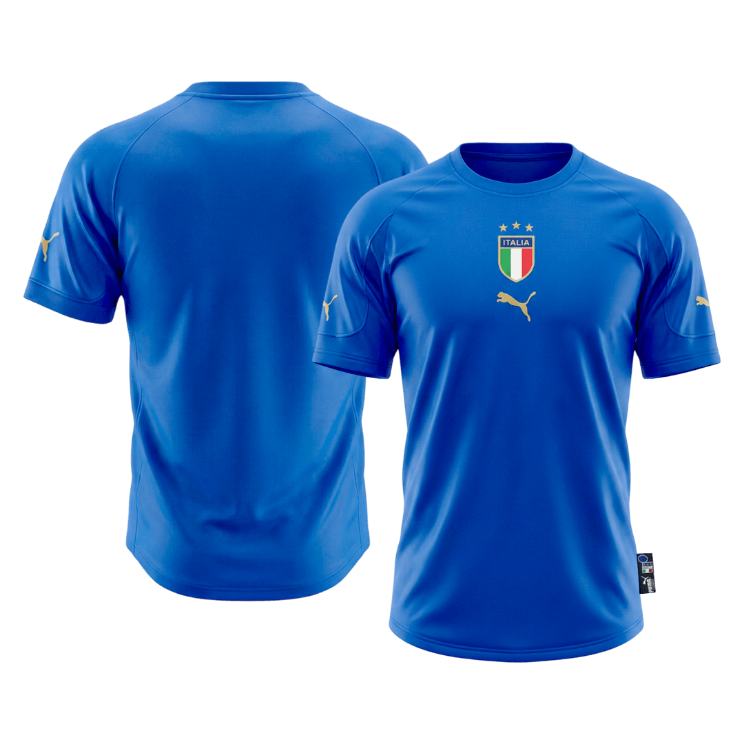 Italy Hazai Retro Futball Mez 2004 Kék