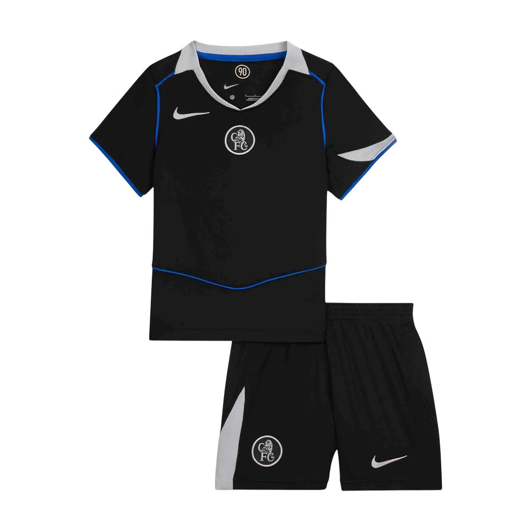Chelsea Gyerek Harmadik Mez Készlet(Mez+Nadrág) 2025/26 Fekete