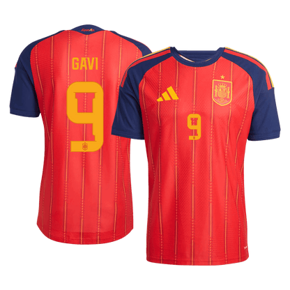 GAVI	 #9 Spain Játékos Verzió Hazai Mez Világbajnoki 2026 Piros