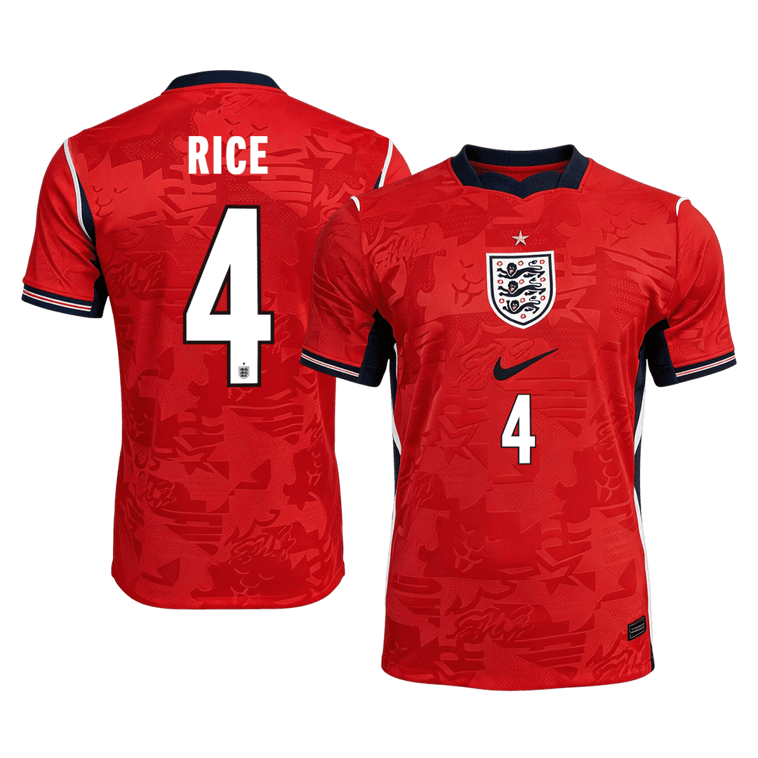 RICE #4 England Idegenbeli Világbajnoki Mez 2026 Piros