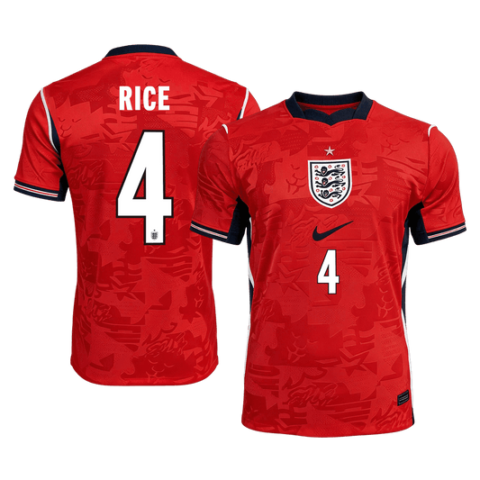 RICE #4 England Idegenbeli Világbajnoki Mez 2026 Piros