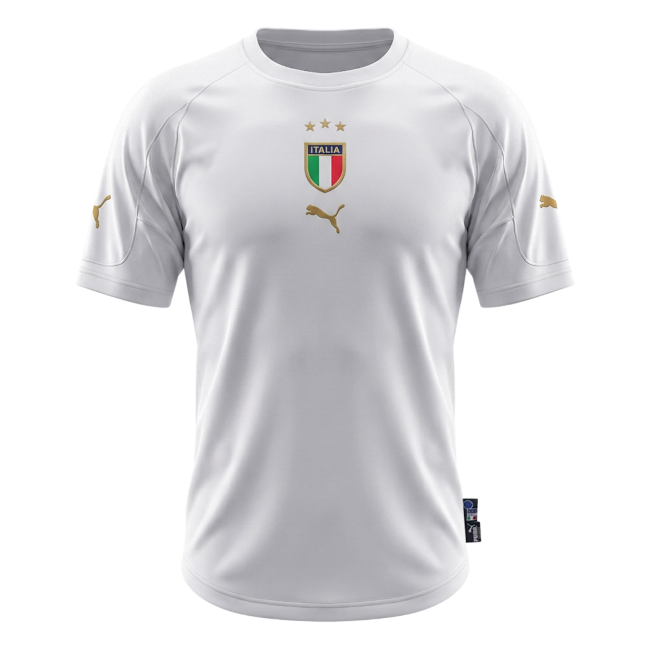 Italy Idegenbeli Retro Futball Mez 2004 Fehér 2025/26
