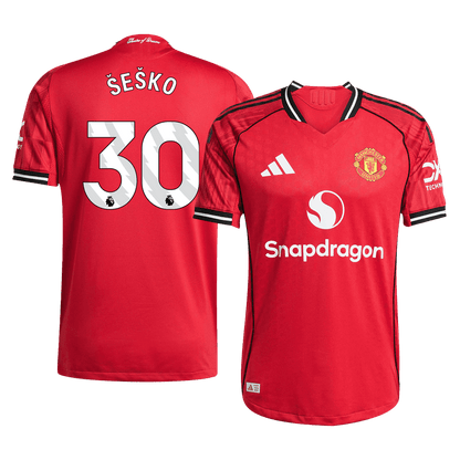 ŠEŠKO #30 Manchester United Játékos Otthon Mez 2025/26 Piros