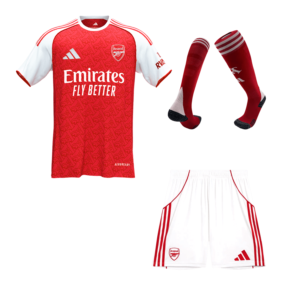 Arsenal Otthon Mez Szett (Mez + Nadrág + Zokni) 2025/26-Piros