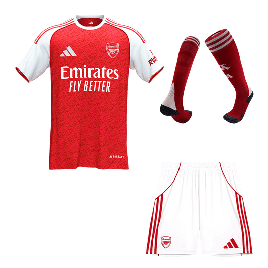 Arsenal Otthon Mez Szett (Mez + Nadrág + Zokni) 2025/26-Piros