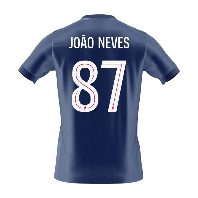 JOÃO NEVES #87 PSG
 Otthon Futball Mez 2025/26 Sötétkék
