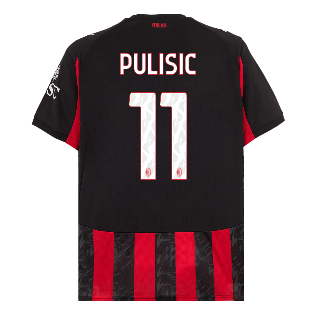 PULISIC #11 AC Milan Otthoni Soccer Mez 2025/26 Piros&Fekete