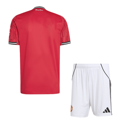 Manchester United Otthon Mez Szett (Mez + Nadrág) 2025/26-Piros