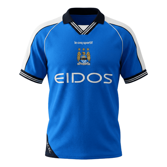 Manchester City Hazai Retro Futball Mez 1999/01 Kék 2025/26