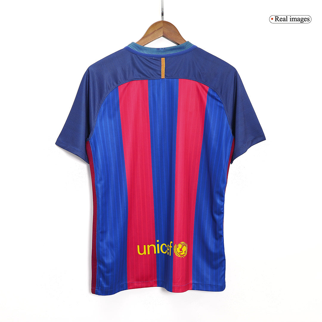 MESSI #10 Barcelona Hazai Retro Futball Mez 2016/17 Piros&Kék