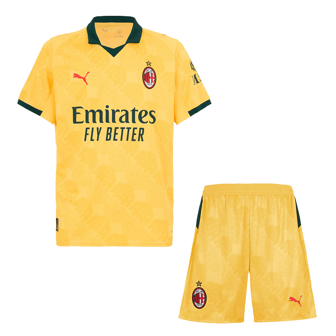 AC Milan Idegenben Harmadik Mez Szett (Mez + Nadrág) 2025/26- Sárga