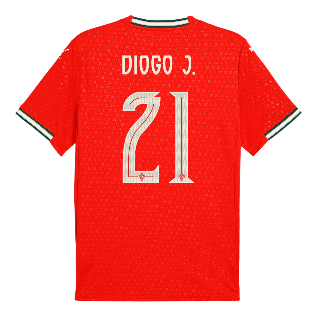 DIOGO J. #21 Portugal Otthoni Futball Mez 2025 Piros