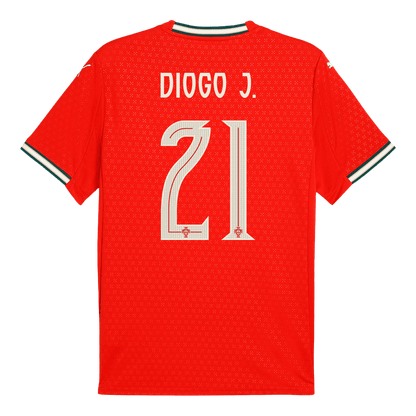 DIOGO J. #21 Portugal Otthoni Futball Mez 2025 Piros