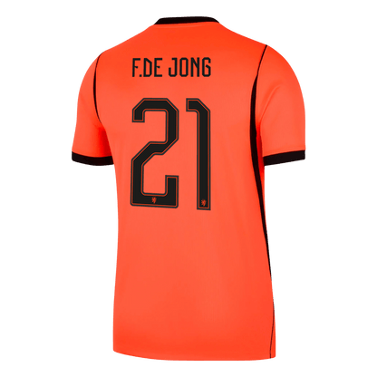 F.DE JONG #21 Netherlands Hazai Mez 2026 Narancs