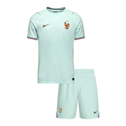 France Gyerek Idegenbeli Világbajnoki Mez Készlet(Mez+Nadrág) 2026 Fehér