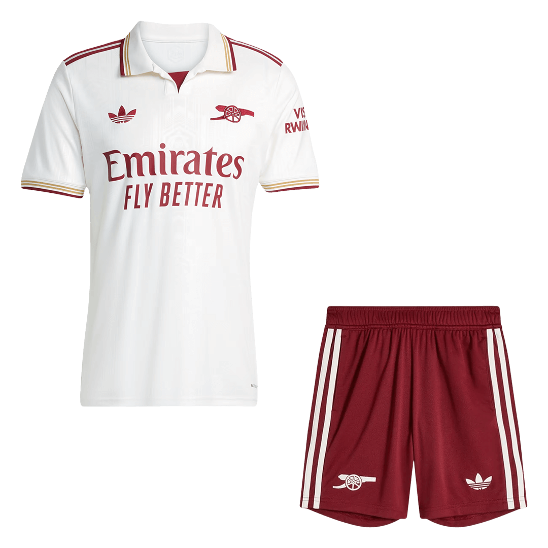 Arsenal Harmadik Mez Szett (Mez+Nadrág) 2025/26 Fehér