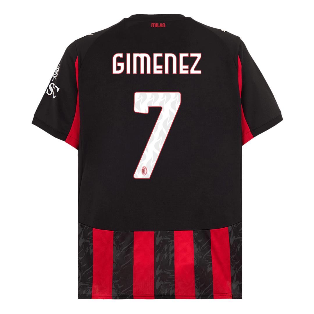 GIMENEZ #7 AC Milan Otthoni Soccer Mez 2025/26 Piros&Fekete