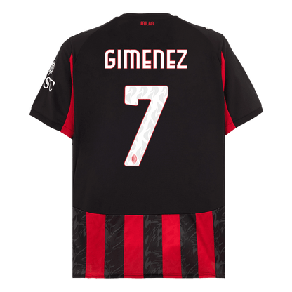 GIMENEZ #7 AC Milan Otthoni Soccer Mez 2025/26 Piros&Fekete