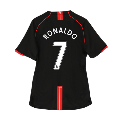 RONALDO #7 Manchester United Idegenbeli Retro Futball Mez 2007/08 Fekete