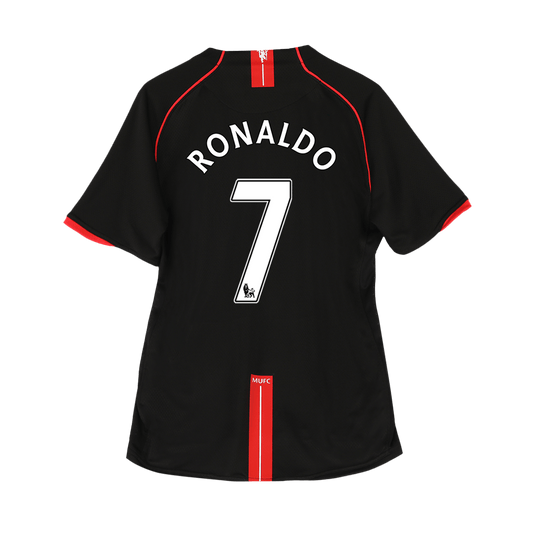 RONALDO #7 Manchester United Idegenbeli Retro Futball Mez 2007/08 Fekete