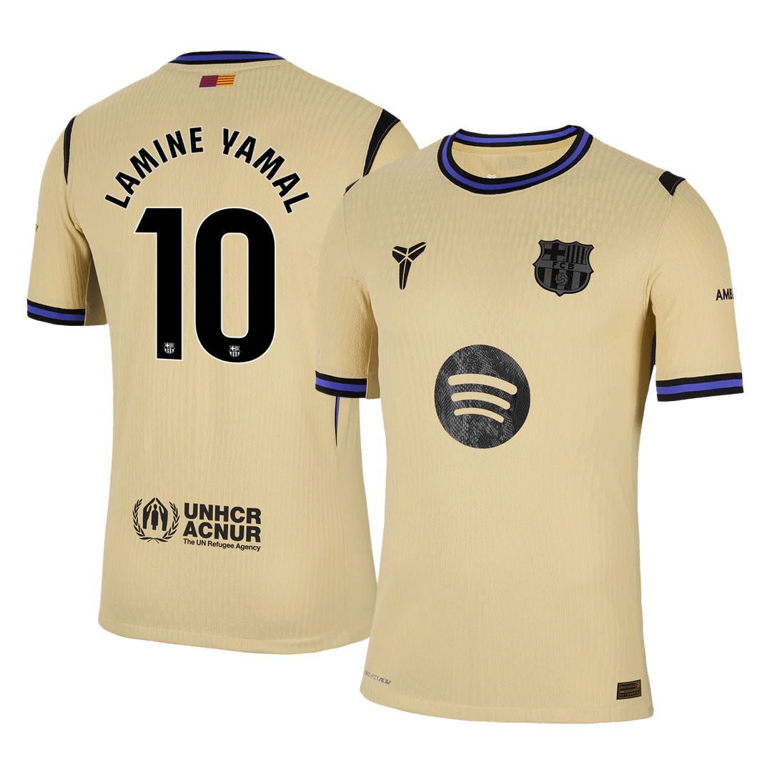 LAMINE YAMAL #10 Barcelona Játékos Idegenbeli Mez 2025/26 Sárga - UCL