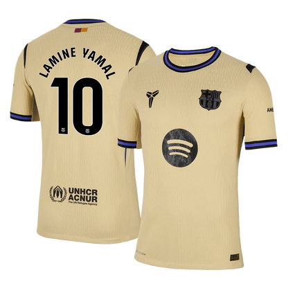 LAMINE YAMAL #10 Barcelona Játékos Idegenbeli Mez 2025/26 Sárga - UCL