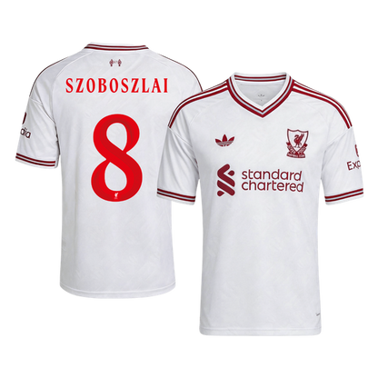 SZOBOSZLAI #8 Liverpool Idegenbeli Mez 2026/27 Fehér