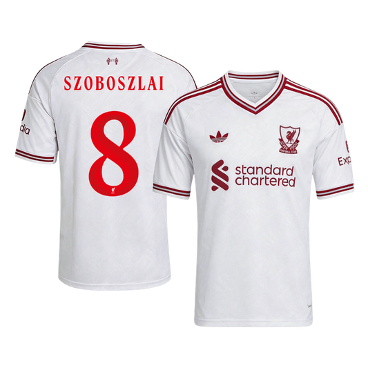 SZOBOSZLAI #8 Liverpool Idegenbeli Mez 2026/27 Fehér