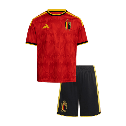 Belgium Gyerek Otthoni Mez Készlet(Mez+Nadrág) World Cup 2026 Piros
