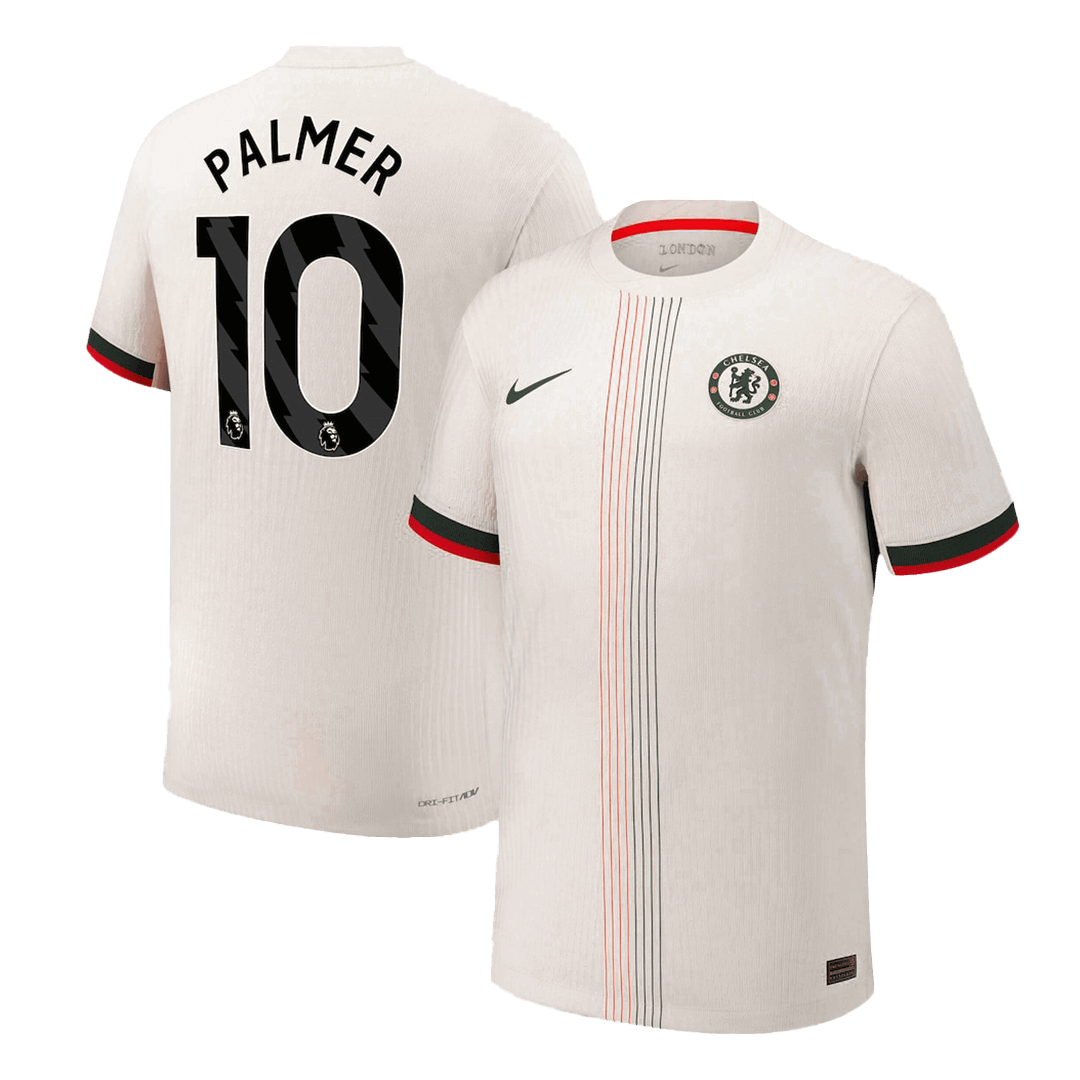 PALMER #10 Hiteles Chelsea Idegenbeli Soccer Mez 2025/26 Fehér