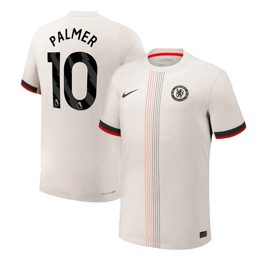PALMER #10 Hiteles Chelsea Idegenbeli Soccer Mez 2025/26 Fehér