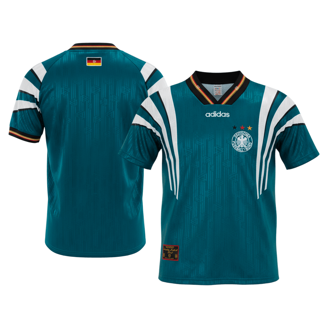 Germany Idegenbeli Retro Futball Mez 1996/97 Zöld