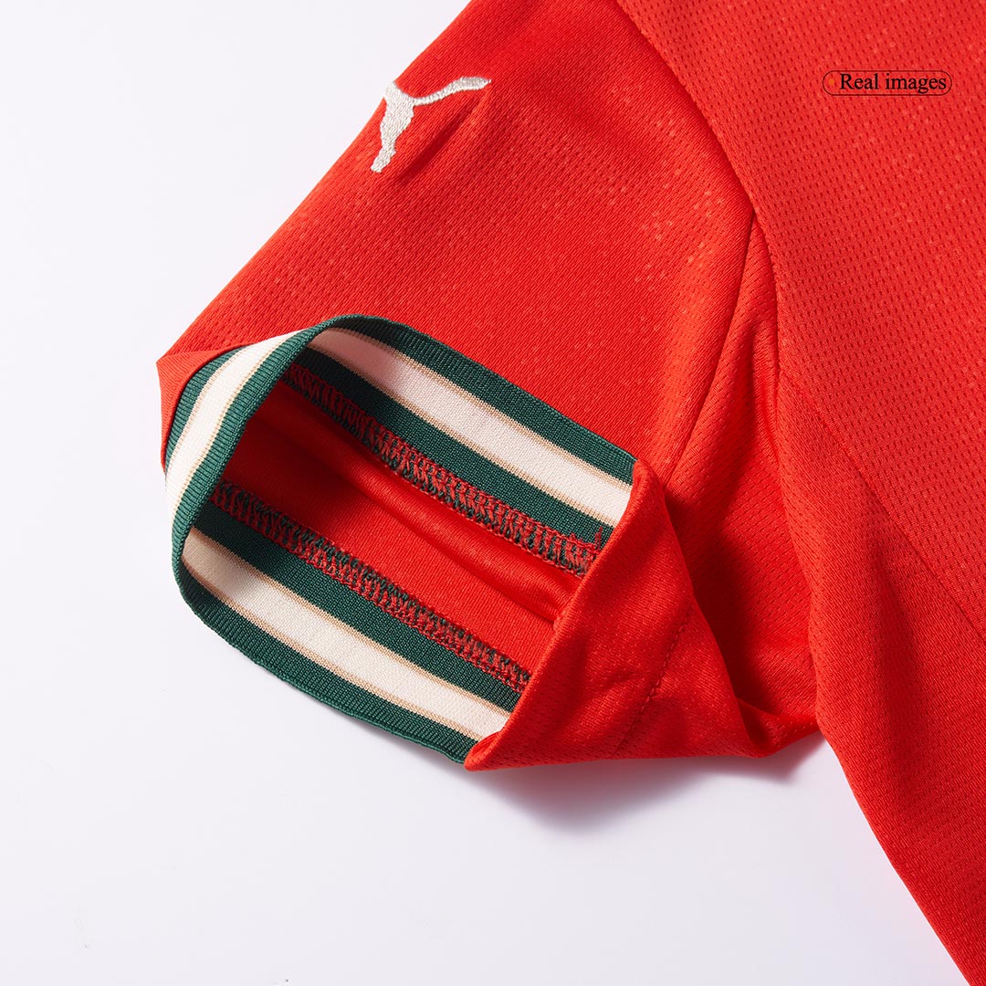 Női RONALDO #7 Portugal Otthon Futball Mez 2025 Piros