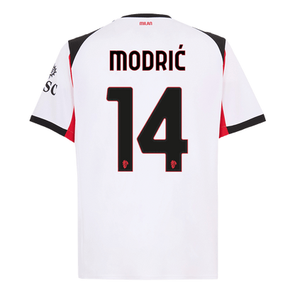 MODRIĆ #14 AC Milan Idegenbeli Soccer Mez 2025/26 Fehér