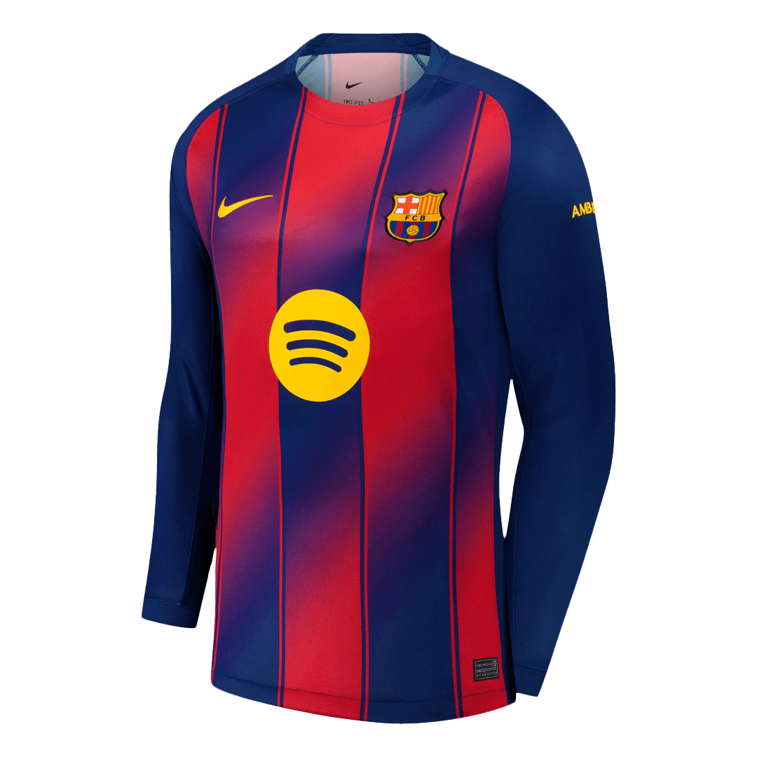 Barcelona 
Otthon 
Hosszú Ujjú Futball Mez 
2025/26 
 
 
 Piros&Kék