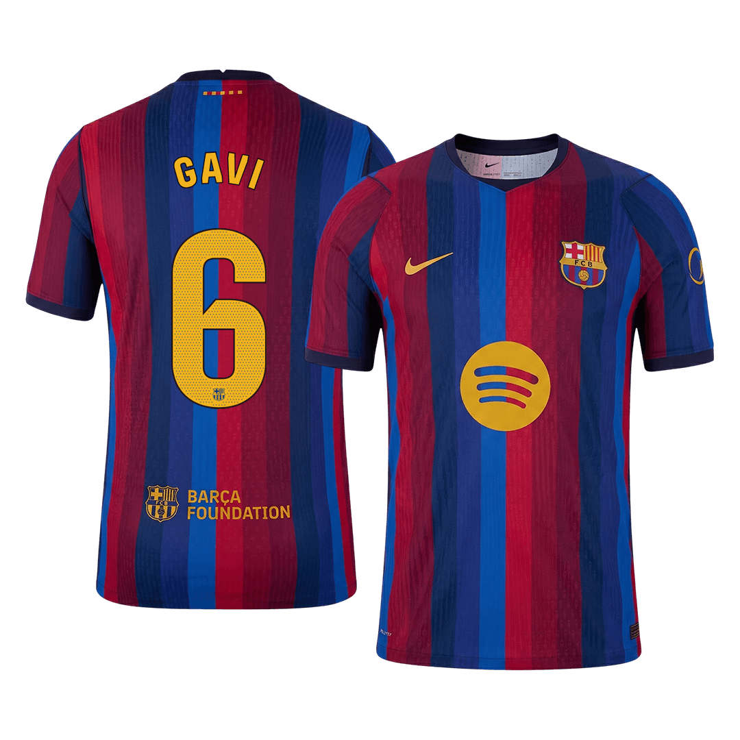 GAVI #6 Barcelona Játékos Verzió Hazai Mez 2026/27 Piros & Kék