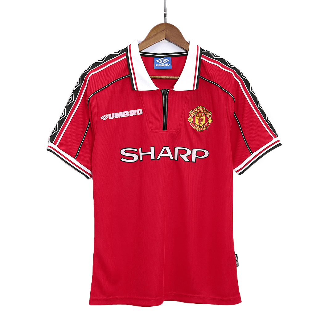 Manchester United Otthon Retro Futball Mez 98/00 Piros