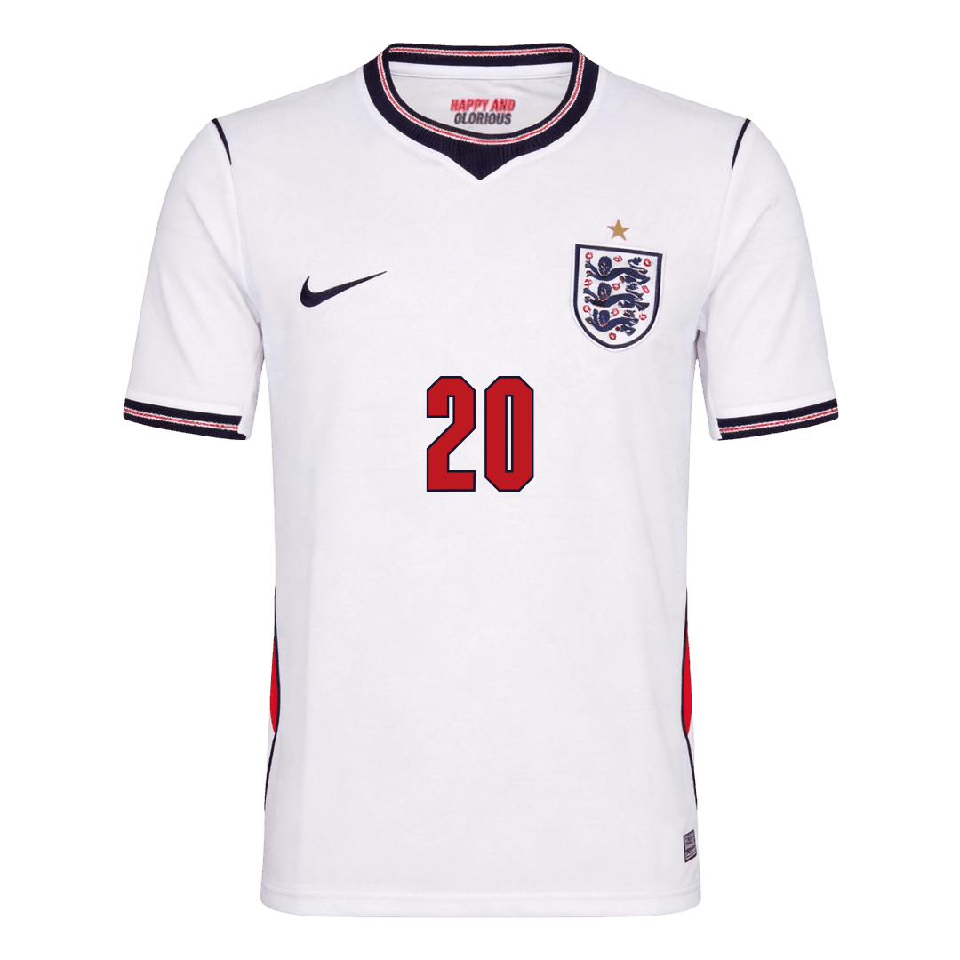 PALMER #20 England Hazai Világbajnoki Mez 2026 Fehér