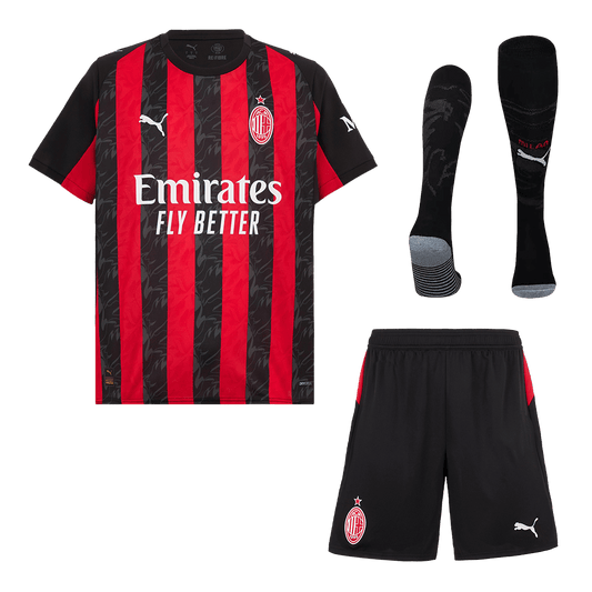 AC Milan Otthon Mez Szett (Mez + Nadrág + Zokni) 2025/26-piros&fekete