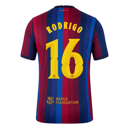 RODRIGO #16 Barcelona Játékos Verzió Hazai Mez 2026/27 Piros & Kék - UCL