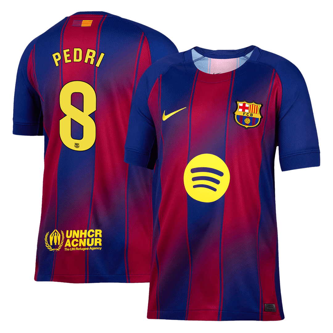 PEDRI #8 Barcelona Otthon Soccer Mez 2025/26 Piros&Kék