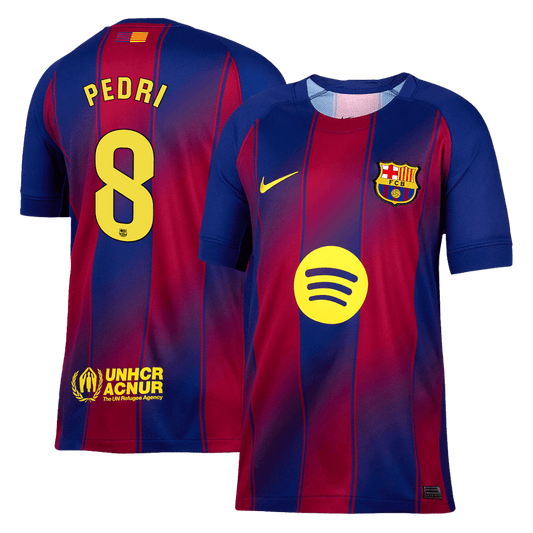 PEDRI #8 Barcelona Otthon Soccer Mez 2025/26 Piros&Kék