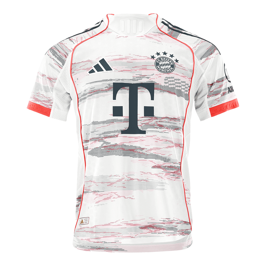 MÜLLER Special #25 Hiteles Bayern Munich Idegenbeli Soccer Mez 2025/26 Fehér