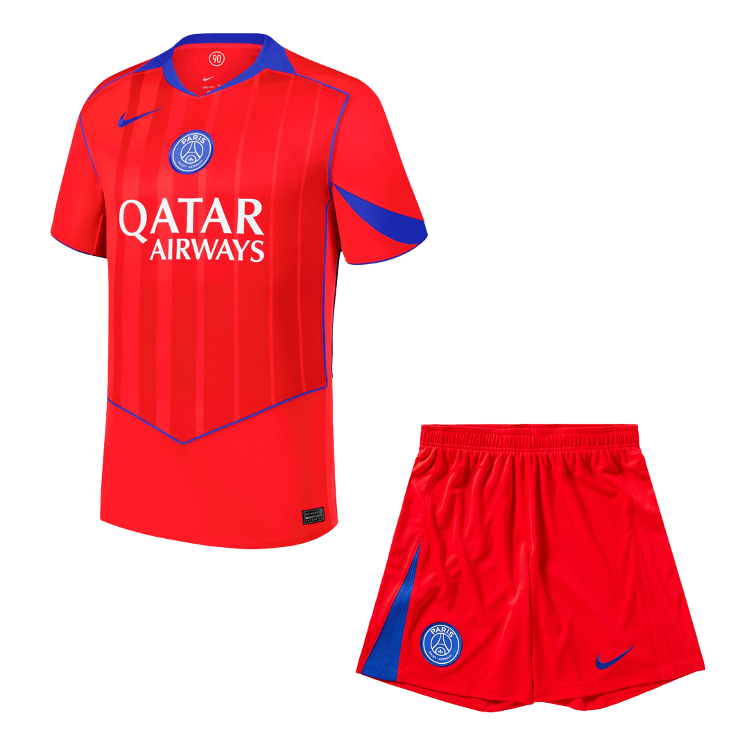 PSG Idegenbeli Harmadik Mez Szett (Mez+Nadrág) 2025/26 Piros