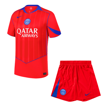 PSG Idegenbeli Harmadik Mez Szett (Mez+Nadrág) 2025/26 Piros