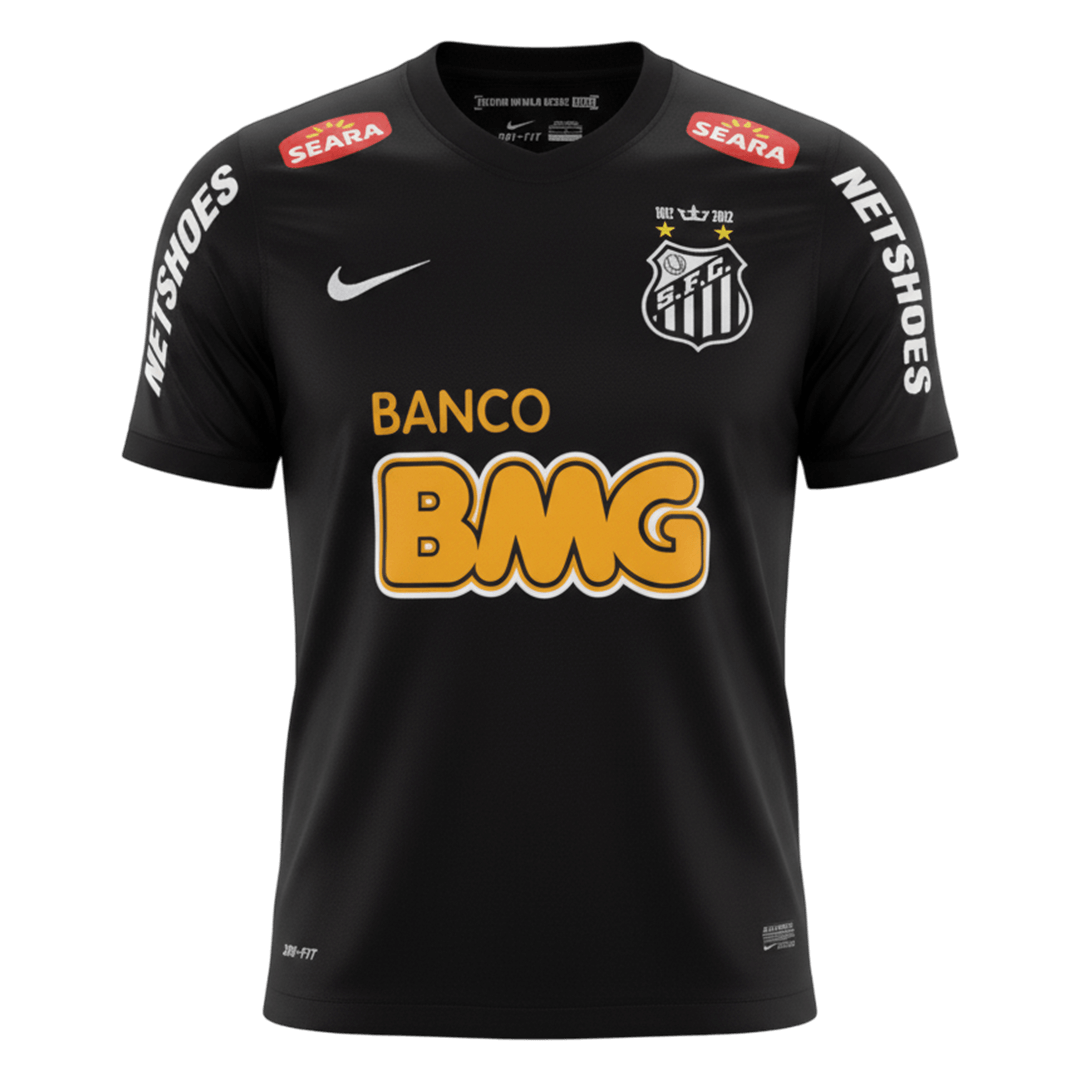 Santos FC Idegenbeli Retro Futball Mez 2011/12 Fekete 2025/26