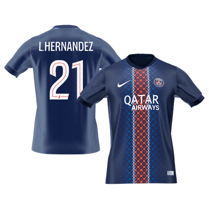 L.HERNANDEZ #21 PSG
 Otthon Futball Mez 2025/26 Sötétkék