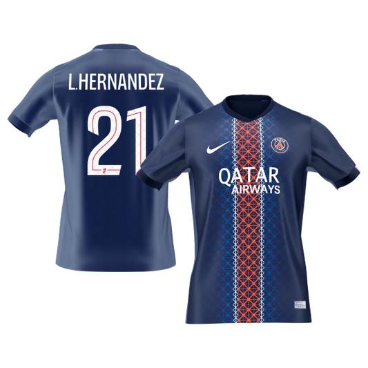 L.HERNANDEZ #21 PSG
 Otthon Futball Mez 2025/26 Sötétkék