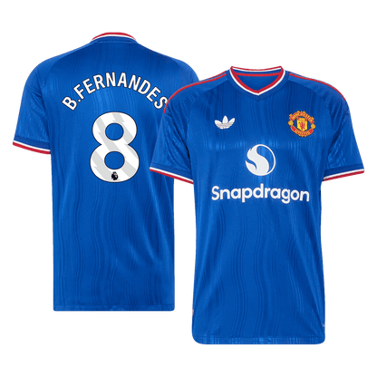 B. FERNANDES #8 Manchester United Játékos Verzió Idegenbeli Mez 2026/27 Kék