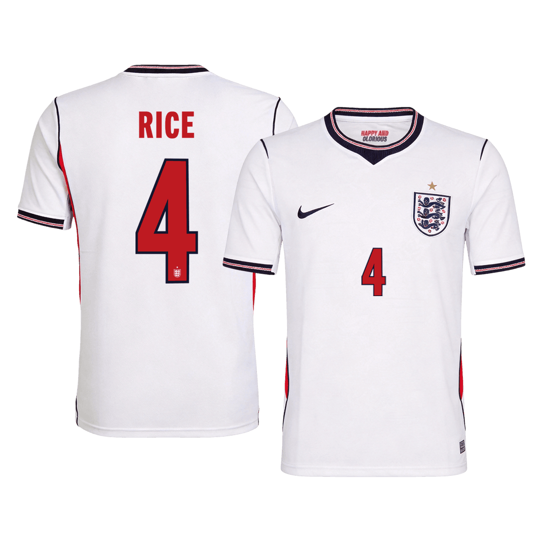 RICE #4 England Hazai Világbajnoki Mez 2026 Fehér